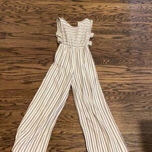 Zara Gray and White Striped Garment